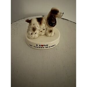 VTG GEORGE GOOD 1950s "I Love My Cocker Spaniel" Porcelain Dog Figurine JAPAN